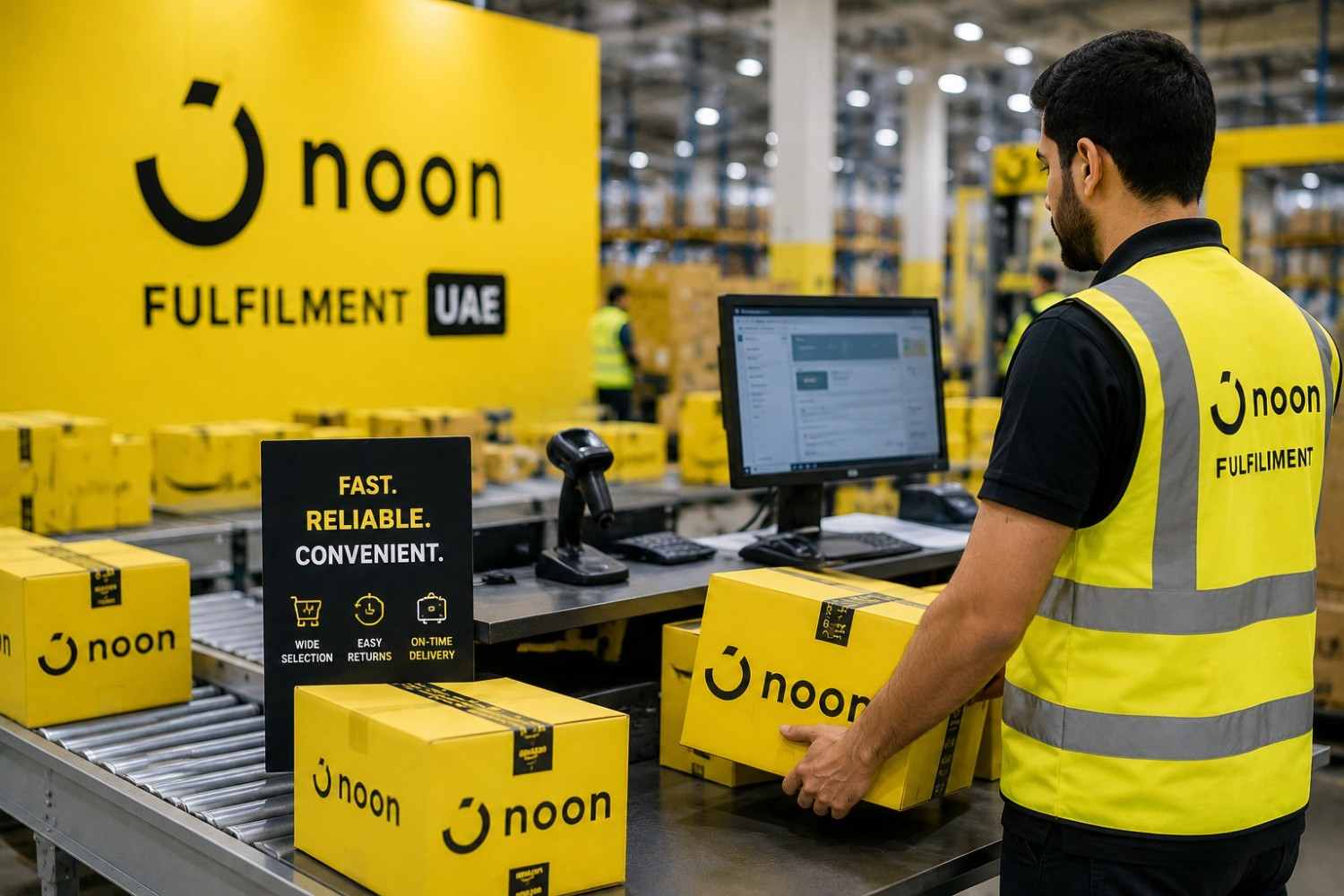 Amazon FBA and Noon Fulfilment services in the UAE, helping eCommerce businesses compare order fulfilment, delivery, storage, and logistics solutions.
